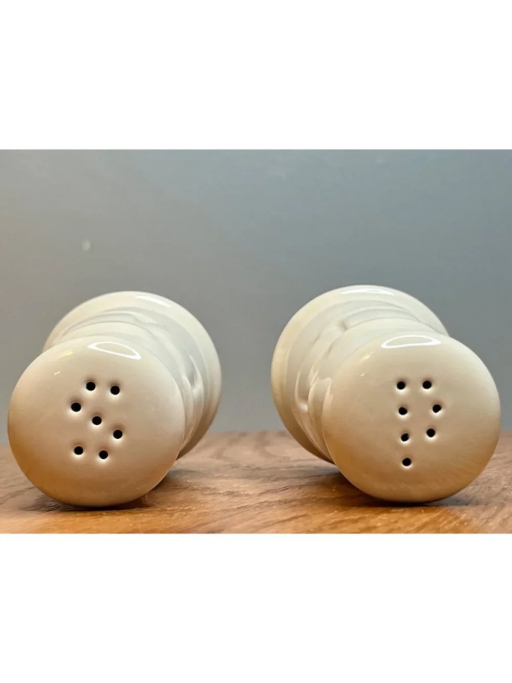 Vintage Longaberger Ivory Woven Traditions Tall Salt and Pepper Shakers